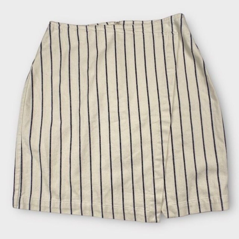 Madewell Wrap Mini Skirt Beige Size 4 - Picture 2 of 6